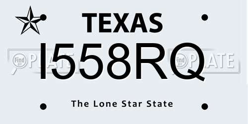 I558RQ Texas License Plate