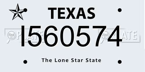 I560574 Texas License Plate