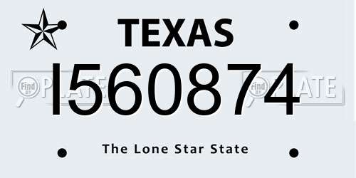 I560874 Texas License Plate