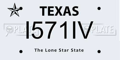 I571IV Texas License Plate