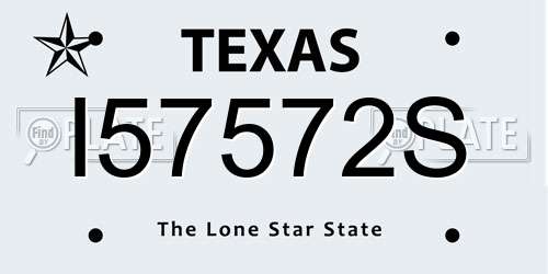 I57572S Texas License Plate