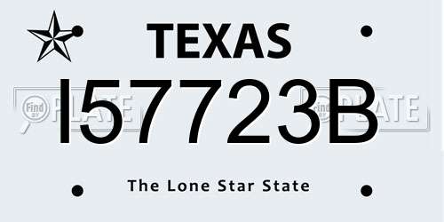 I57723B Texas License Plate