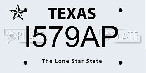 I579AP Texas License Plate