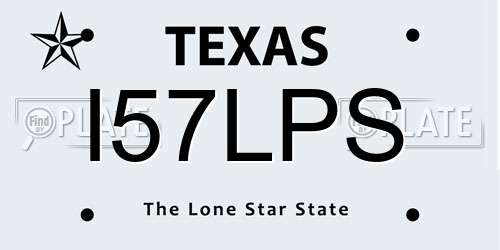 I57LPS Texas License Plate