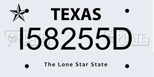 I58255D Texas License Plate