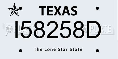 I58258D Texas License Plate