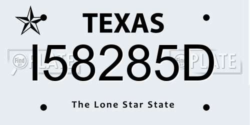 I58285D Texas License Plate