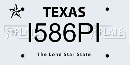 I586PI Texas License Plate