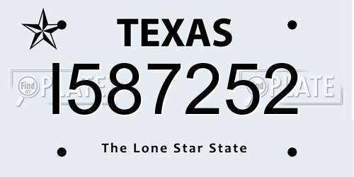 I587252 Texas License Plate