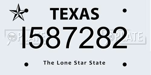I587282 Texas License Plate