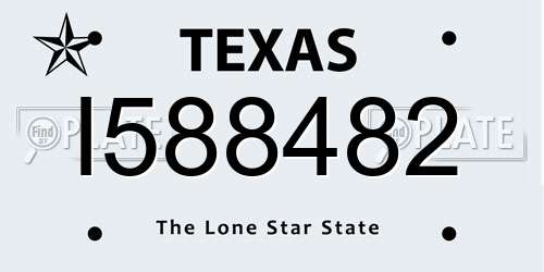 I588482 Texas License Plate