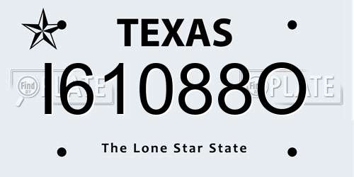 I61088O Texas License Plate