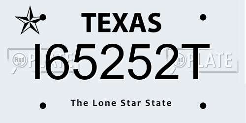 I65252T Texas License Plate