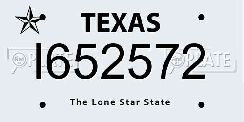 I652572 Texas License Plate