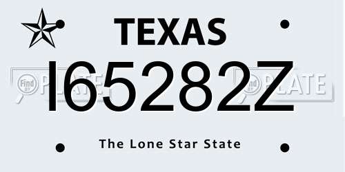 I65282Z Texas License Plate