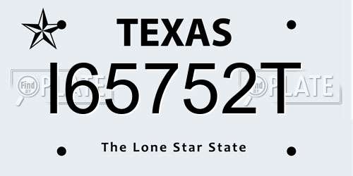 I65752T Texas License Plate