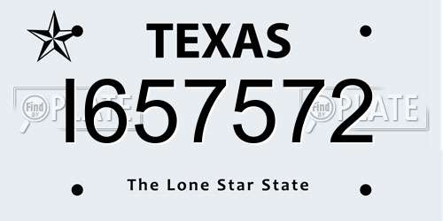 I657572 Texas License Plate