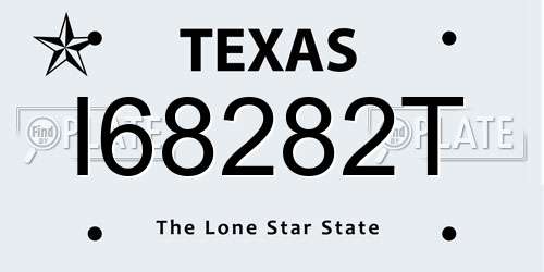 I68282T Texas License Plate