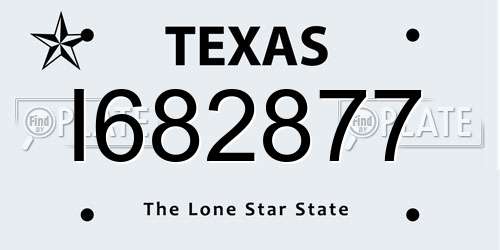 I682877 Texas License Plate