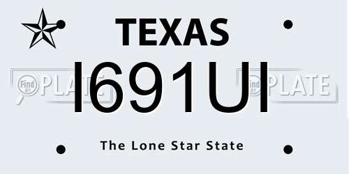 I691UI Texas License Plate