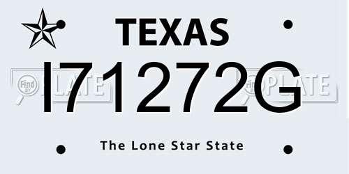I71272G Texas License Plate