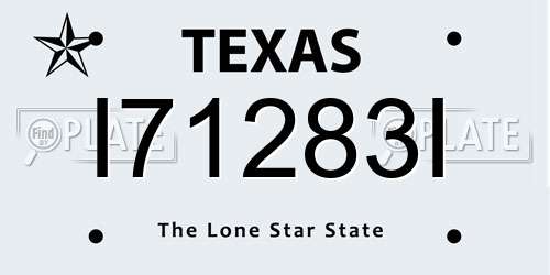 I71283I Texas License Plate