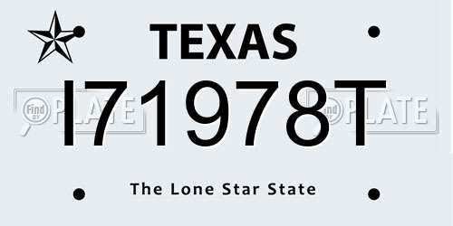 I71978T Texas License Plate