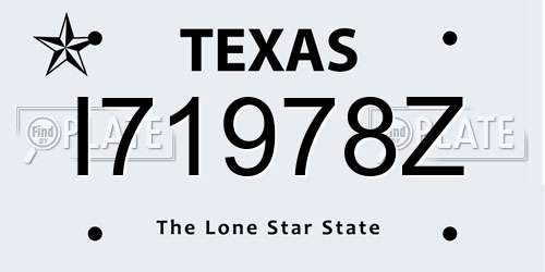 I71978Z Texas License Plate