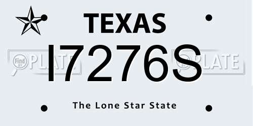 I7276S Texas License Plate