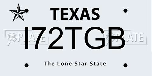 I72TGB Texas License Plate