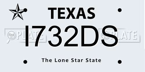 I732DS Texas License Plate