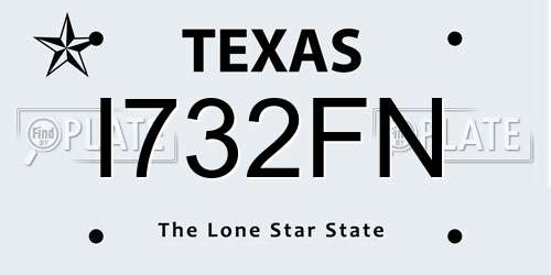 I732FN Texas License Plate