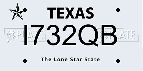 I732QB Texas License Plate
