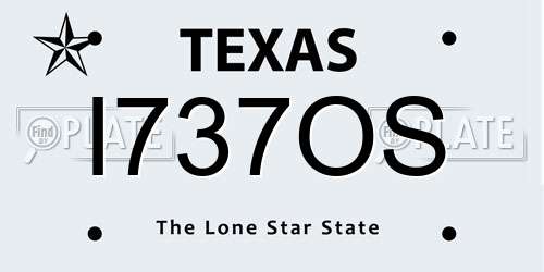 I737OS Texas License Plate