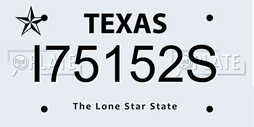 I75152S Texas License Plate