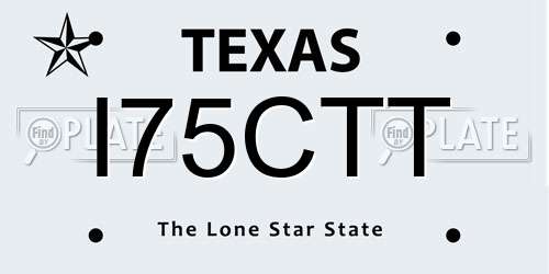 I75CTT Texas License Plate