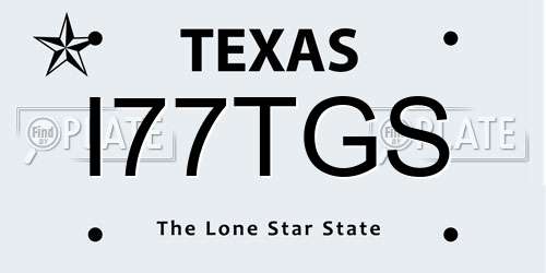 I77TGS Texas License Plate