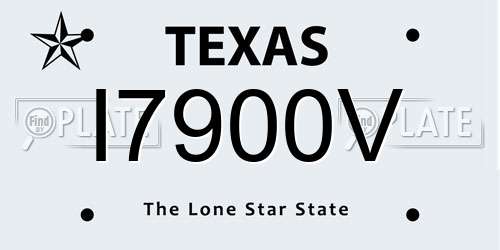 I7900V Texas License Plate