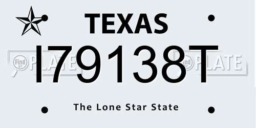 I79138T Texas License Plate