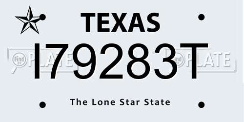 I79283T Texas License Plate