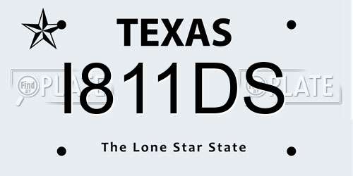 I811DS Texas License Plate