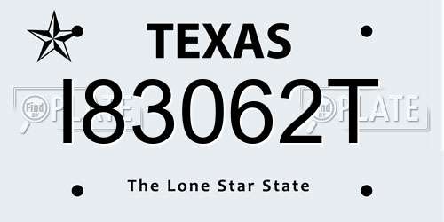 I83062T Texas License Plate