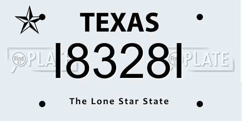 I8328I Texas License Plate