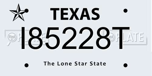 I85228T Texas License Plate