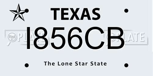I856CB Texas License Plate