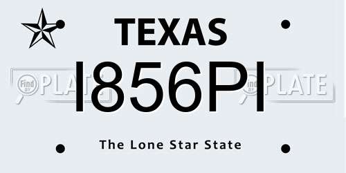 I856PI Texas License Plate