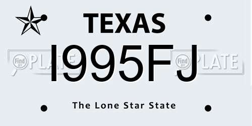 I995FJ Texas License Plate