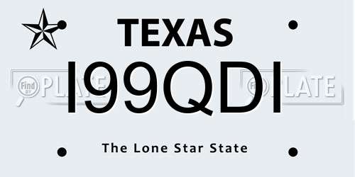 I99QDI Texas License Plate