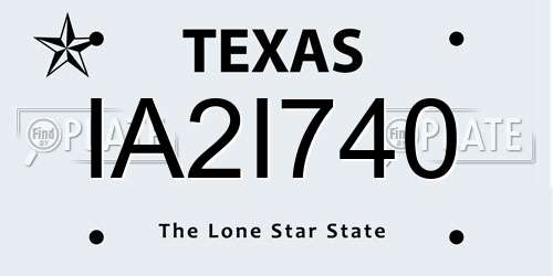 IA2I740 Texas License Plate