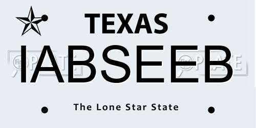 IABSEEB Texas License Plate